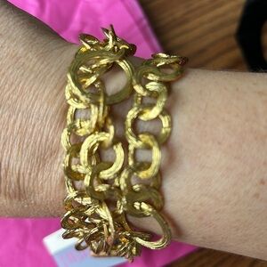 NWT muted gold bracelet from Christina C with magnet closure three links